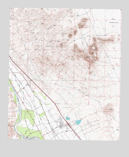 Dona Ana, NM USGS Topographic Map