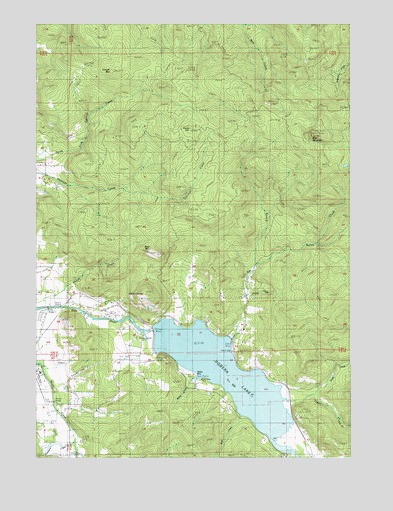 Dorena Lake, OR USGS Topographic Map