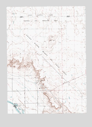Dorsey Butte, ID USGS Topographic Map