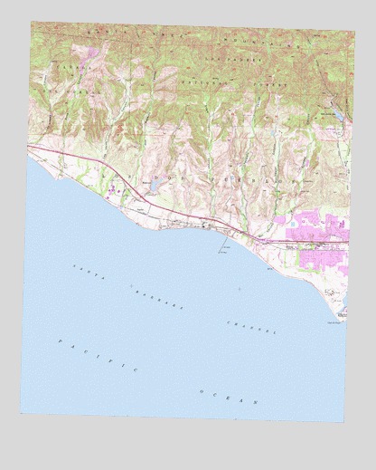 Dos Pueblos Canyon, CA USGS Topographic Map
