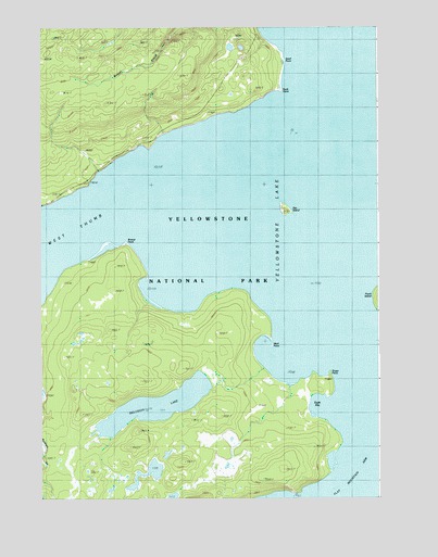 Dot Island, WY USGS Topographic Map
