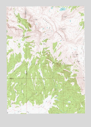 Doubletop Peak, WY USGS Topographic Map
