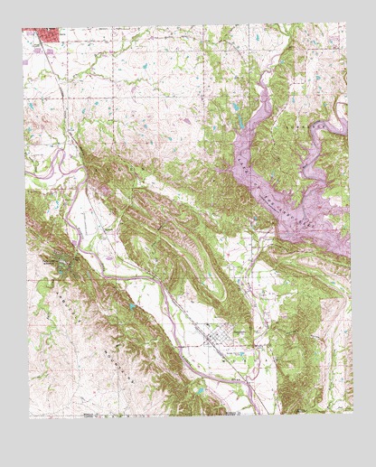 Dougherty, OK USGS Topographic Map