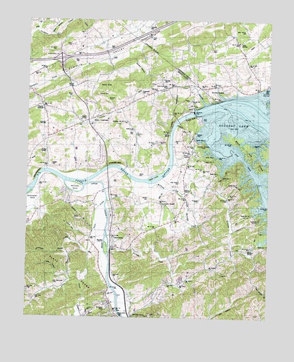 Douglas Dam, TN USGS Topographic Map