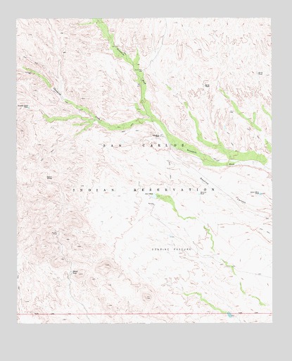 Dourine Canyon, AZ USGS Topographic Map