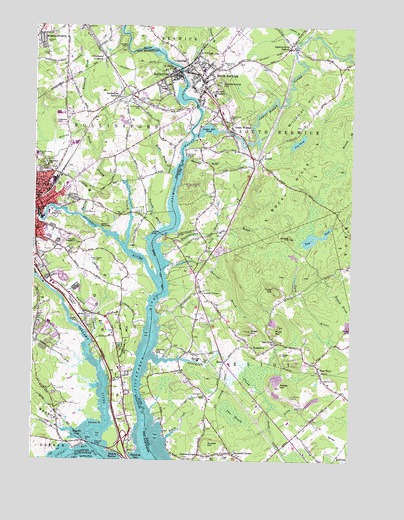 Dover East, NH USGS Topographic Map