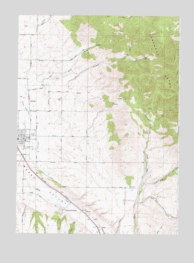 Downey East, ID USGS Topographic Map
