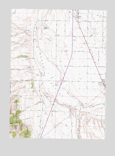 Downey West, ID USGS Topographic Map