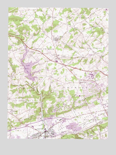 Downingtown, PA USGS Topographic Map