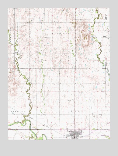 Downs North, KS USGS Topographic Map