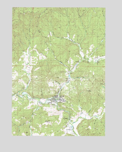 Drain, OR USGS Topographic Map
