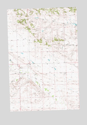 Dry Blood Creek West, MT USGS Topographic Map