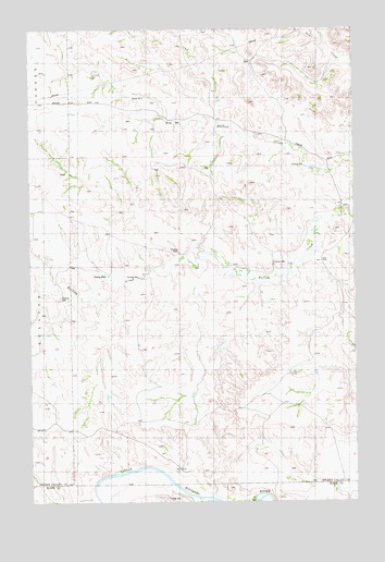 Dry Bullion Creek, ND USGS Topographic Map