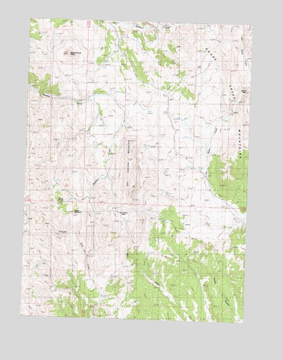 Dry Canyon Mountain, UT USGS Topographic Map