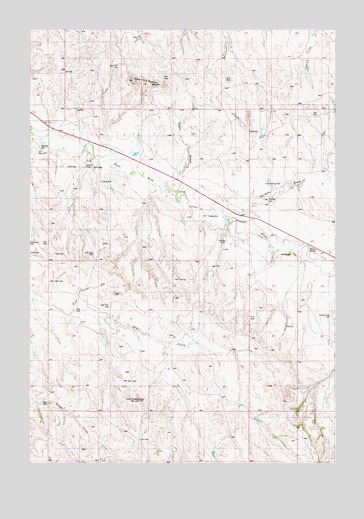 Dry Creek Butte, MT USGS Topographic Map