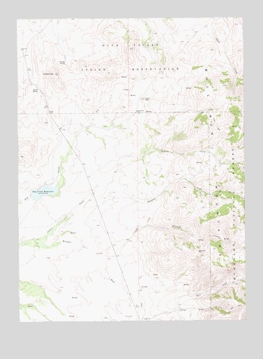Dry Creek Reservoir, NV USGS Topographic Map