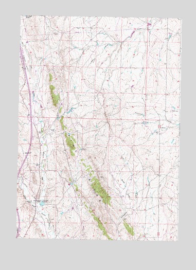 Dry Creek Reservoir, WY USGS Topographic Map