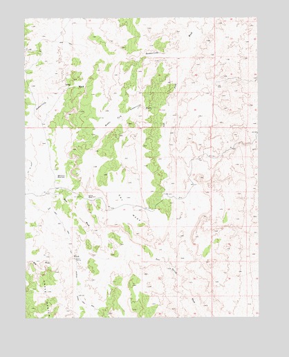 Dry Mesa, UT USGS Topographic Map
