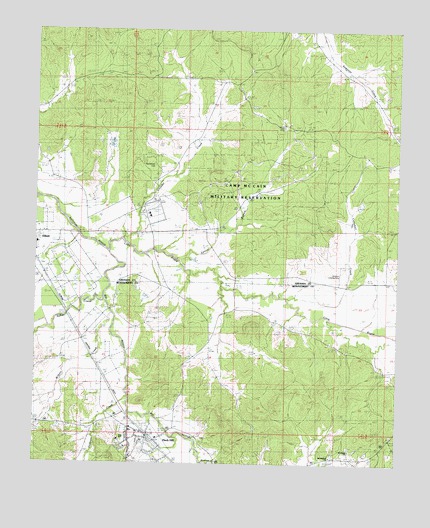 Duck Hill, MS USGS Topographic Map