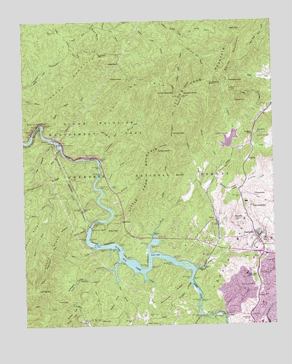 Ducktown, TN USGS Topographic Map