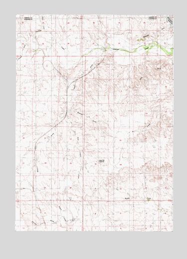 Dugout Creek North, WY USGS Topographic Map
