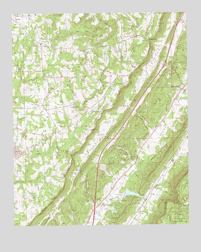 Dugout Valley, AL USGS Topographic Map