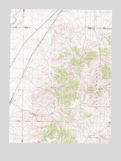 Dun Glen Peak, NV USGS Topographic Map