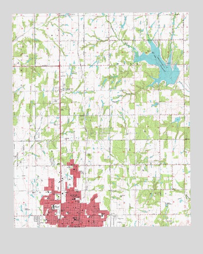 Duncan North, OK USGS Topographic Map