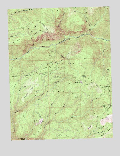 Duncan Peak, CA USGS Topographic Map