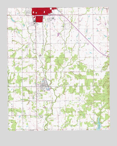 Duncan South, OK USGS Topographic Map