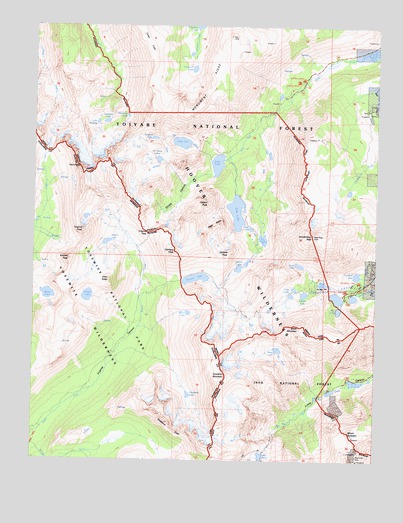 Dunderberg Peak, CA USGS Topographic Map
