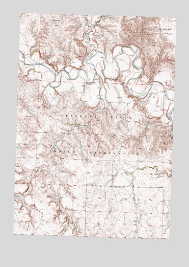 Dupree NE, SD USGS Topographic Map