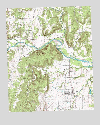 Dustin, OK USGS Topographic Map