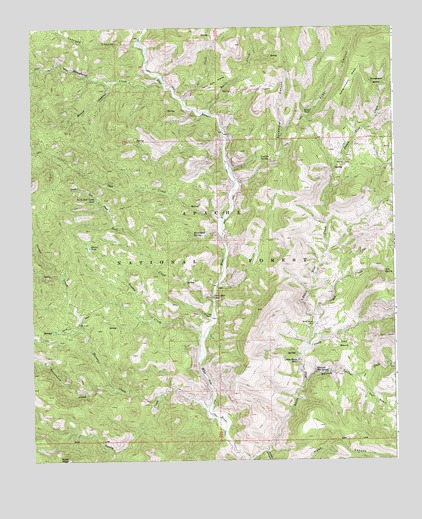 Dutch Blue Creek, AZ USGS Topographic Map