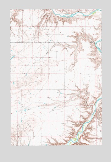 Dutch Henry Coulee, MT USGS Topographic Map