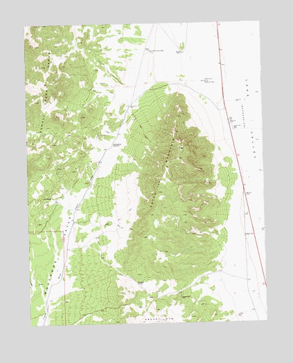 Dutch John Mountain, NV USGS Topographic Map