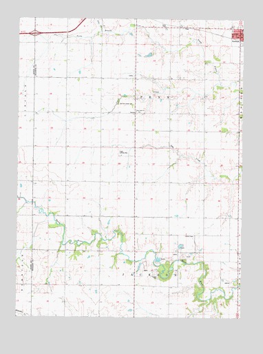Earlham West, IA USGS Topographic Map