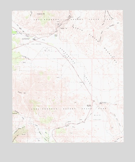 Earthquake Valley, CA USGS Topographic Map