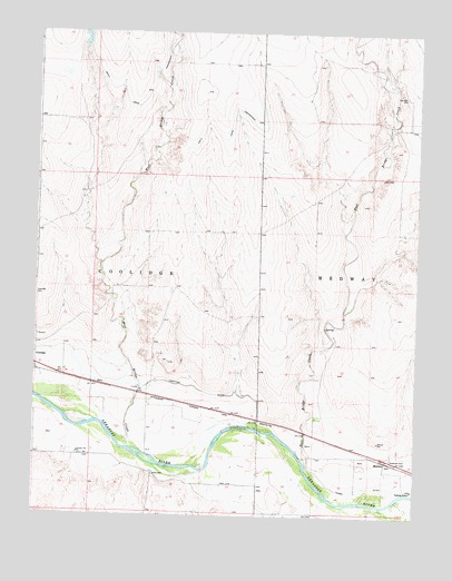 East Bridge Creek South, KS USGS Topographic Map
