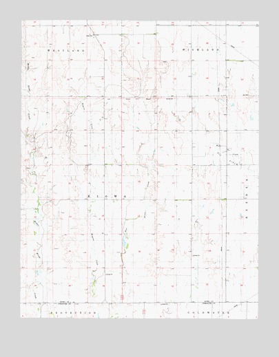 East Kiowa Creek North, KS USGS Topographic Map