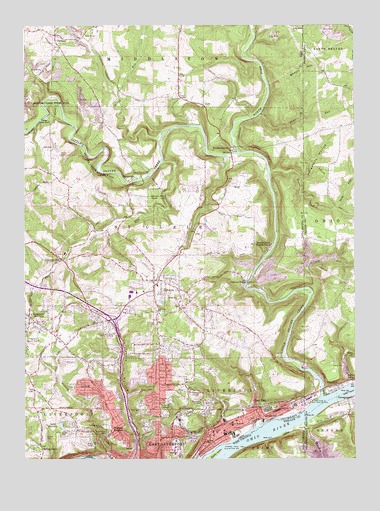 East Liverpool North, OH USGS Topographic Map