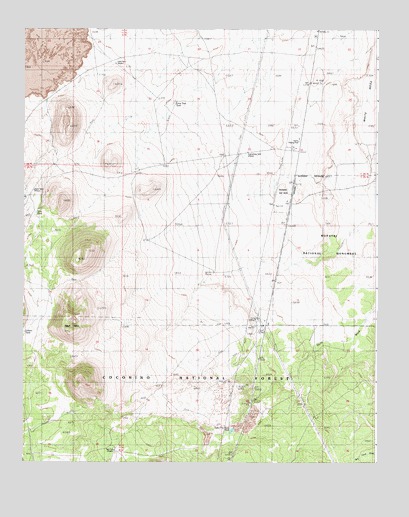 East of S P Mountain, AZ USGS Topographic Map
