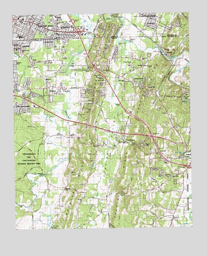 East Ridge, TN USGS Topographic Map