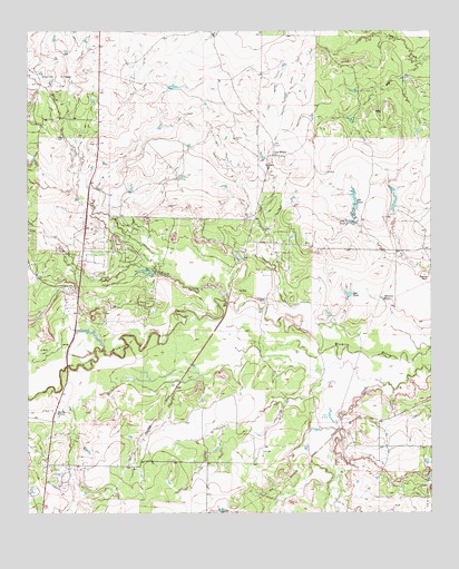 Archer City NE, TX USGS Topographic Map