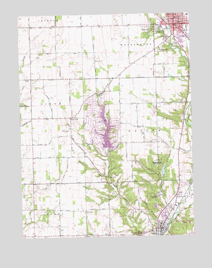 Eaton South, OH USGS Topographic Map