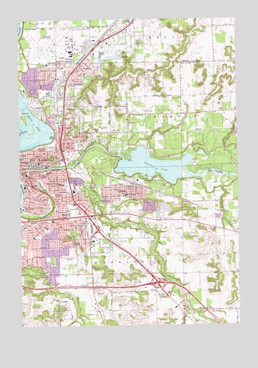 Eau Claire East, WI USGS Topographic Map