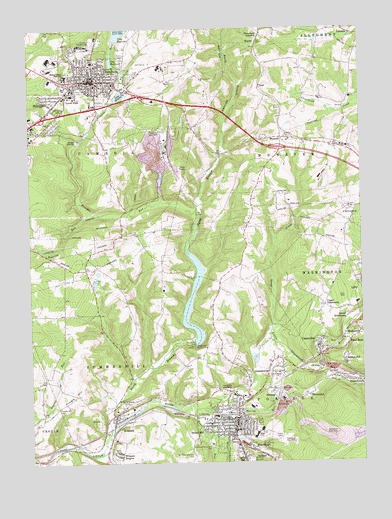 Ebensburg, PA USGS Topographic Map
