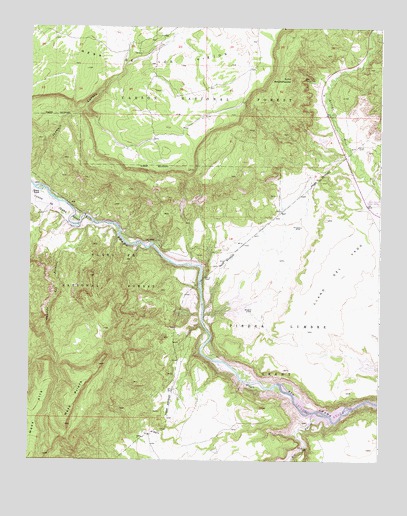 Echo Amphitheater, NM USGS Topographic Map