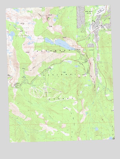 Echo Lake, CA USGS Topographic Map