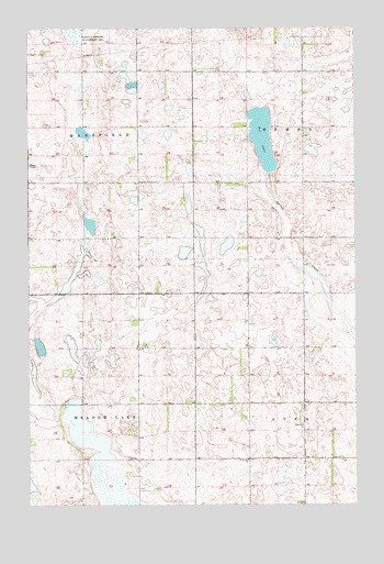 Eckelson SE, ND USGS Topographic Map